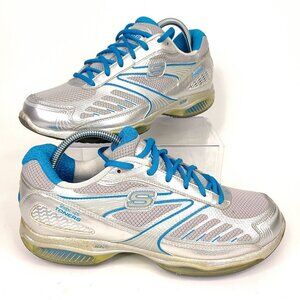 Skechers Shape-Up Toners Grey/Teal Training Shoes Womens Size 8